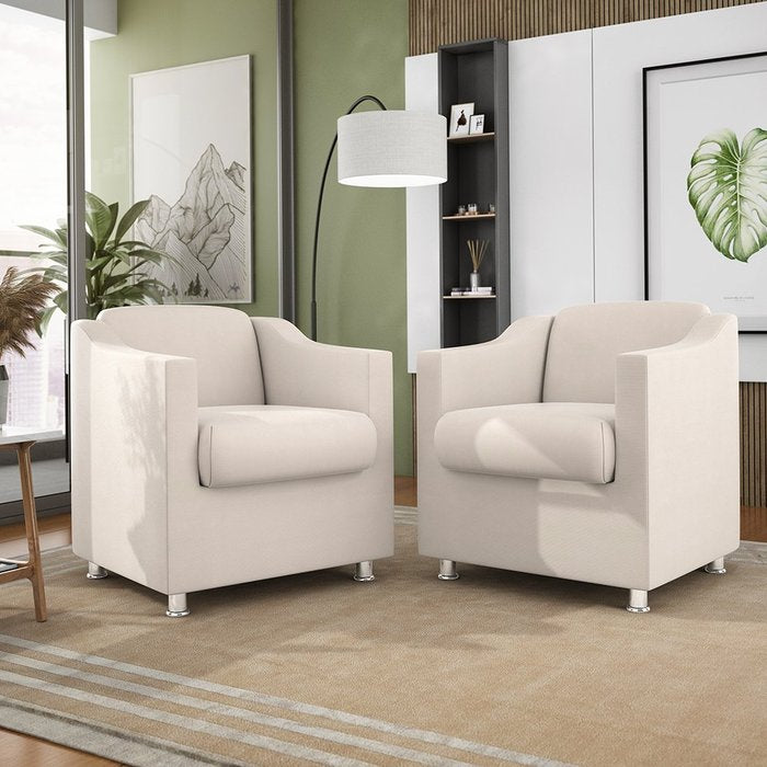 Kit 2 Poltronas Decorativas Reforçada