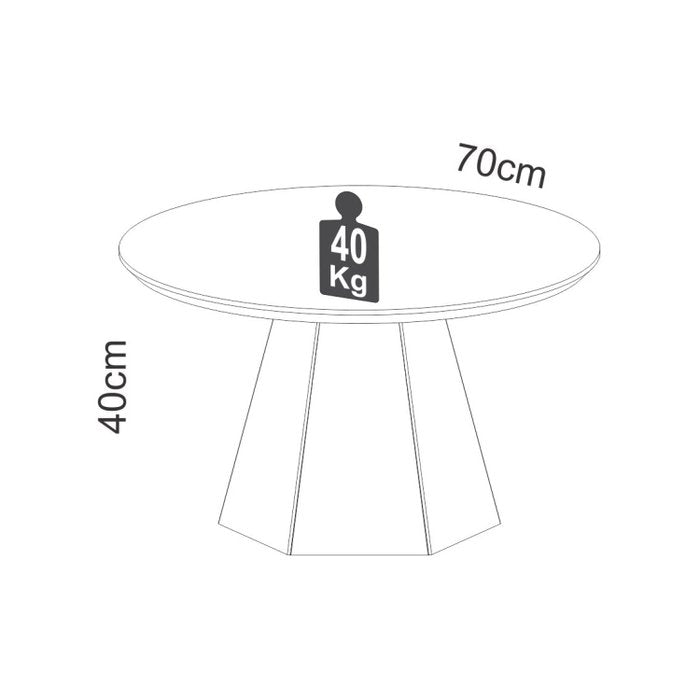 Mesa de Centro Hexagonal 70cm