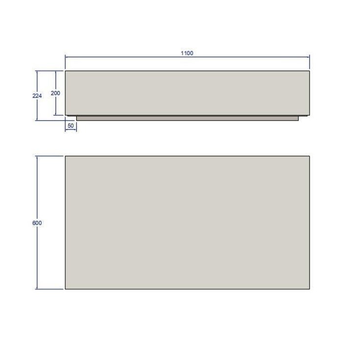 Mesa de Centro Retangular Branco