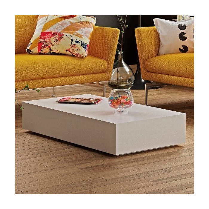 Mesa de Centro Retangular Branco