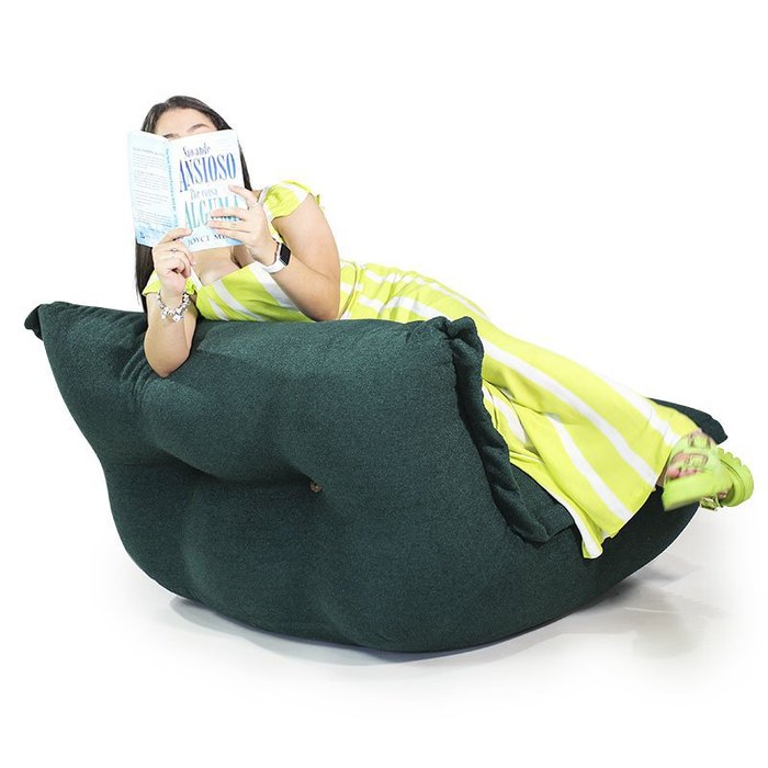 Puff Poltrona Pufe Verde Prático, Leve sem Estrutura de Madeira e do Seu Estilo Verde