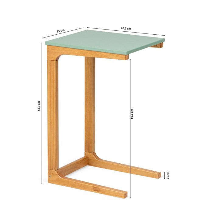 Mesa Lateral de Sofá em Madeira e MDF 40cm